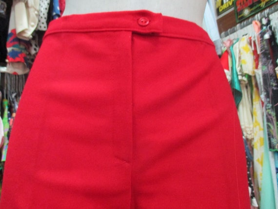 Vtg 70s deadstock flared red pants/NOS 70s red tr… - image 2