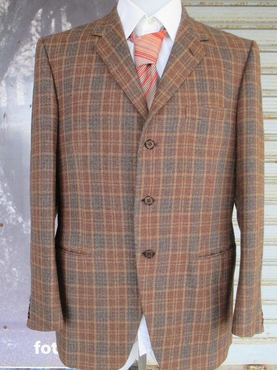 Vtg early 60s checkered jacket/Vtg Mods jacket/Ma… - image 1