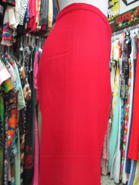 Vtg 70s deadstock flared red pants/NOS 70s red tr… - image 3
