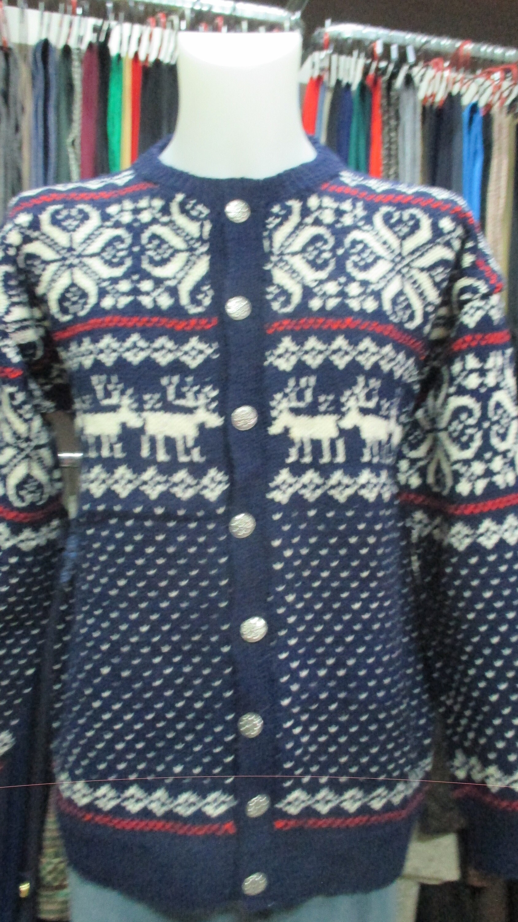 metal button cardigan