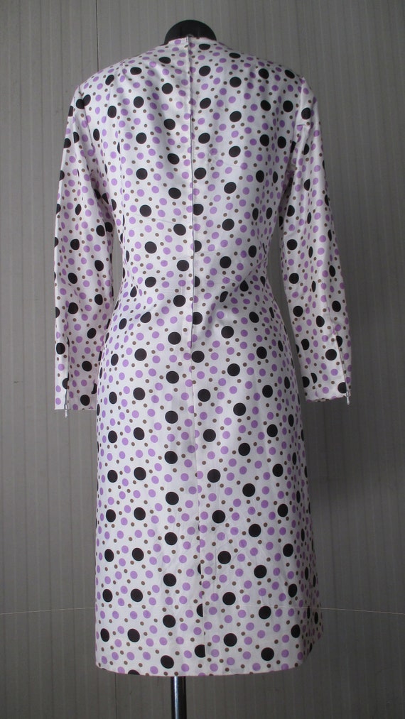 60s black and violet polka dots outfit by CLARITA… - image 6