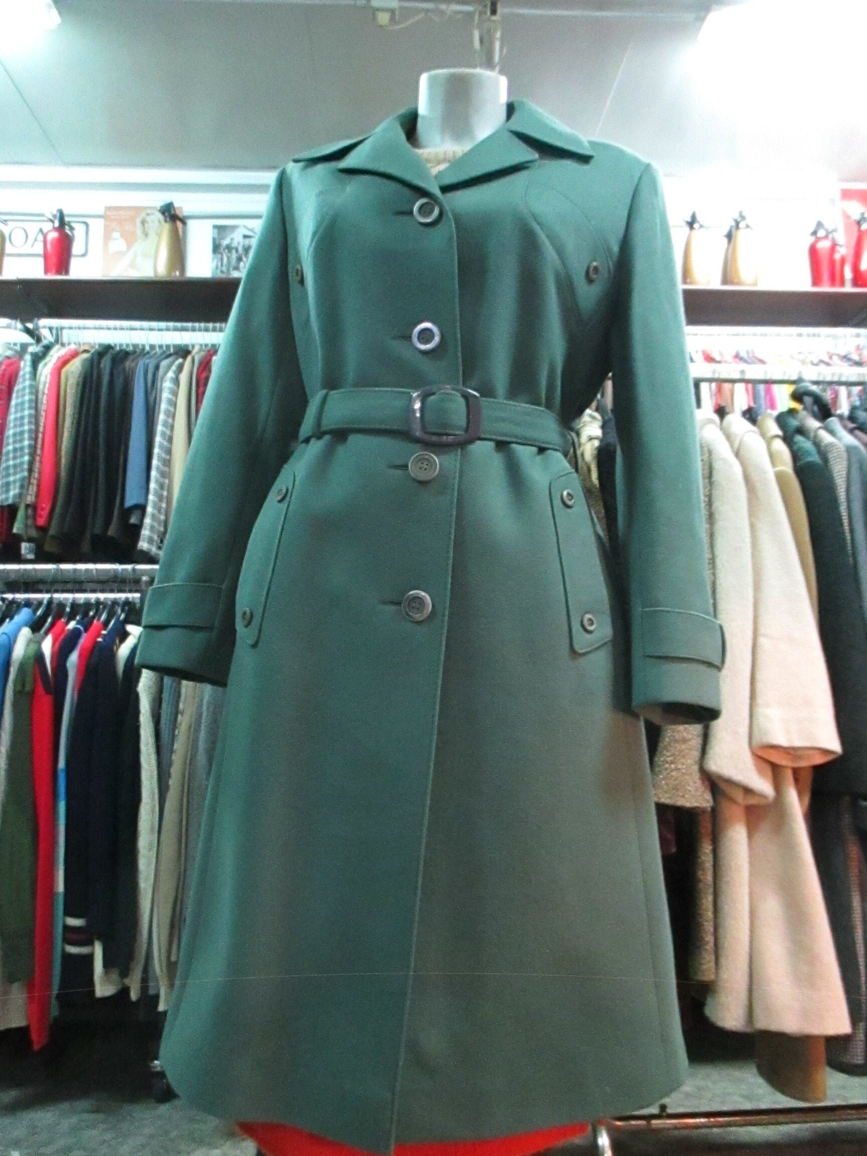 sage green coat