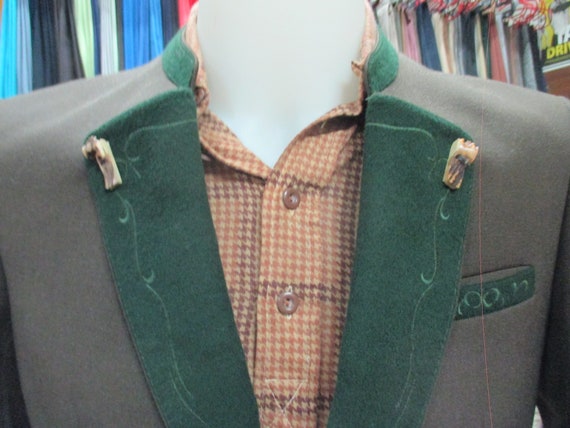 Vtg 60s brown suit/Made in Austria by "LODEN-FREY… - image 3