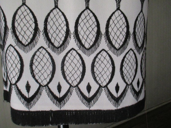Vtg 50s white linen pineapple dress/Pencil dress/… - image 5