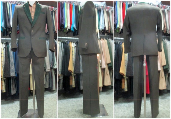Vtg 60s brown suit/Made in Austria by "LODEN-FREY… - image 1