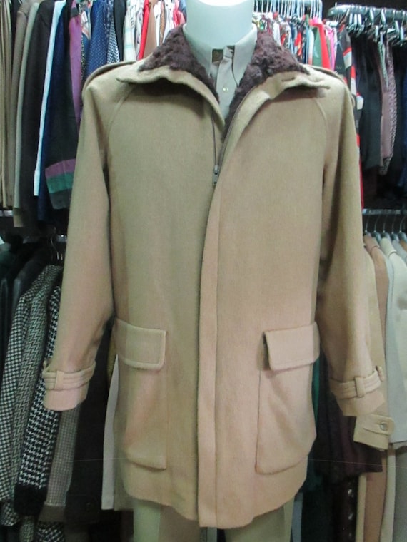 Early 80s camel loden 3/4 coat/Made in Tyrol/Brow… - image 1
