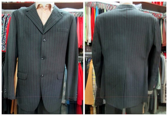 Vtg 50s three pcs striped suit/MÜLLER-WIPPERFÜRTH… - image 2