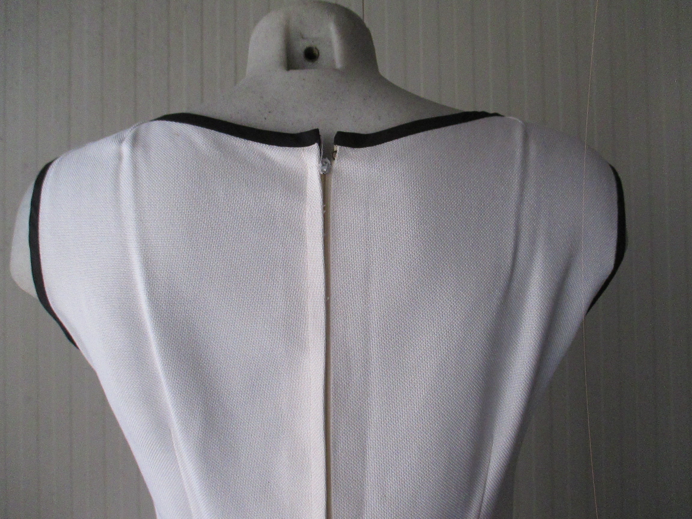 Vtg 50s White Linen Pineapple Dress/pencil Dress/black | Etsy
