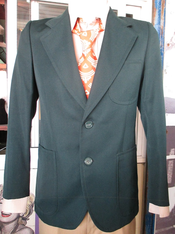 70s Deep Green Jacket/made in Italy - Etsy