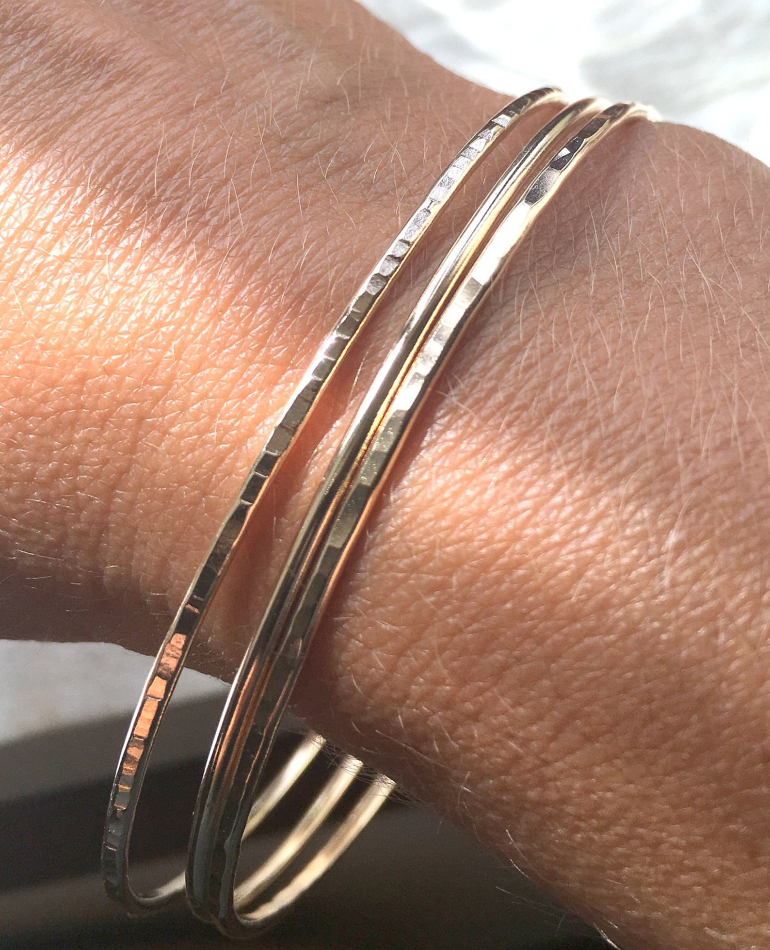 14 Kt Gold Filled Bangle Bracelet Classic Gold Stacking Etsy UK