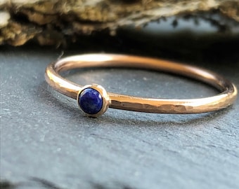 Gold birthstone stacking ring, 14 kt gold filled gemstone ring, Mothers ring, personalised birthday gift for her