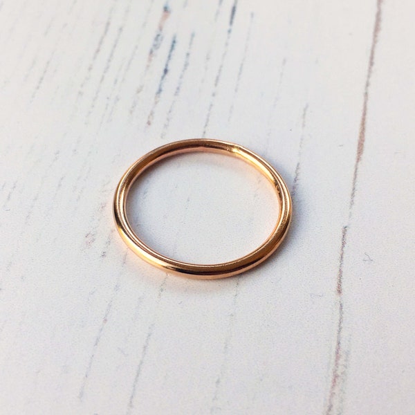 Rose gold ring, Rose gold fill stacking ring, gift for her