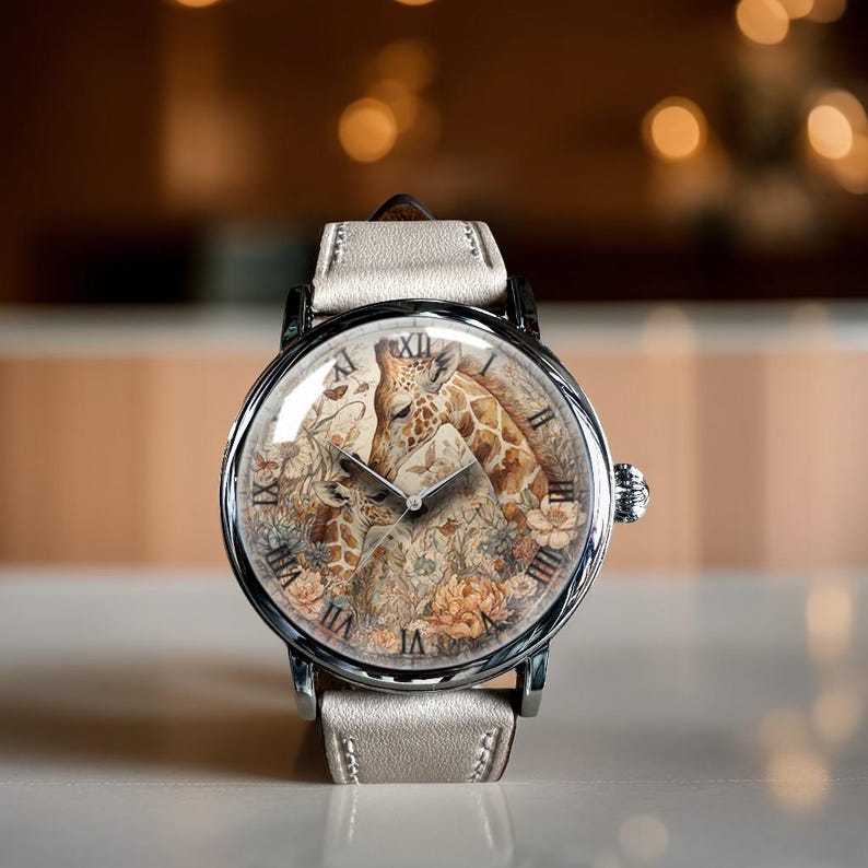 Graffe Aminal Art Mechanical Leather Wrist Watch - Etsy
