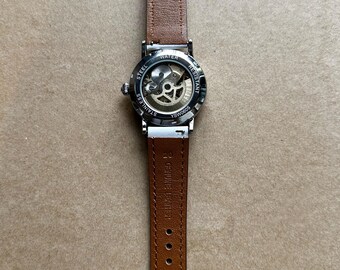 Dog Art Mechanical Leather Wrist Watch - Etsy display picture 1
