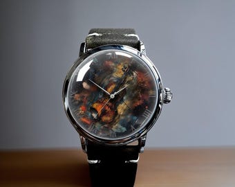 Retro Violin Vintage Violin Art Mechanical Leather Wrist Watch