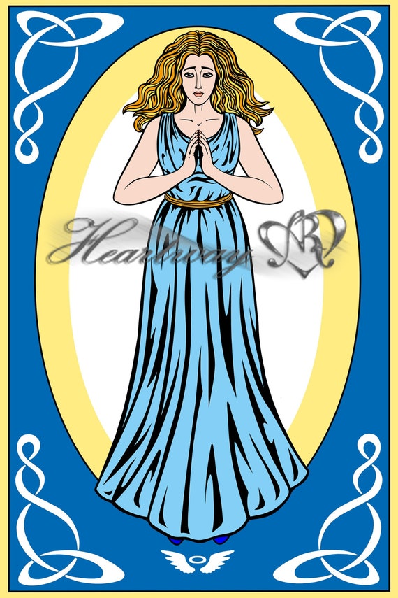 Guardian Angel Prayer Card. Printable DIGITAL Downloadable | Etsy