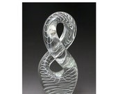 White Duro and Crystal Infinity Sculpture