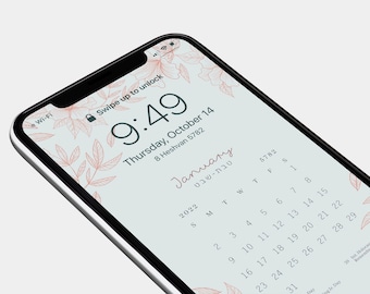 2022 Smartphone Jewish Calendar Floral Wallpaper. Jewish Holidays and US National Holidays. (If you need different ones let me know)