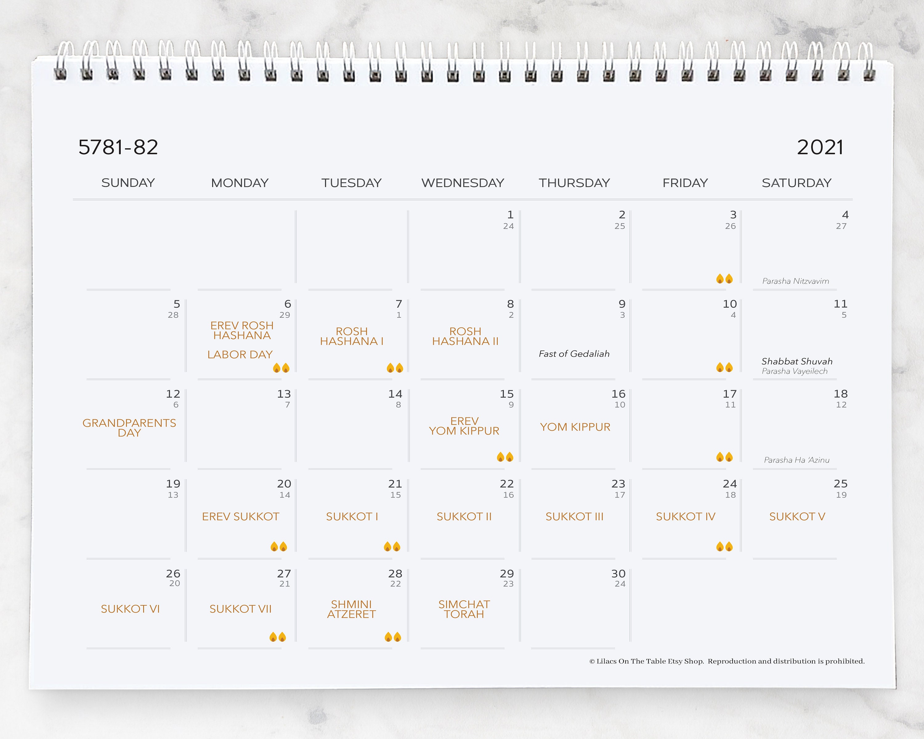 Jewish Calendar 2022 Printable Customize And Print