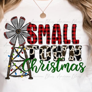 Small Town Christmas Png, Christmas Tree, Christmas Sublimation, Christmas Lights, Digital Download, Sublimation Design, small town png