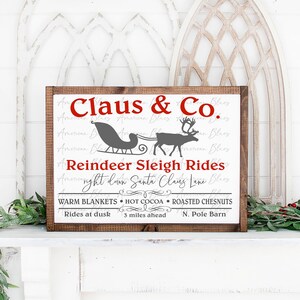 Farmhouse Style Christmas SVG, Claus & Co, download digital, artesanato DIY, passeios de trenó de Natal, Natal rústico na fazenda, arte para impressão
