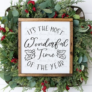 Mooiste tijd van het jaar, vreugdevolle kerst SVG digitale download, feestelijke vakantiedecoraties, doe-het-zelf-projecten en geschenken, Instant Download