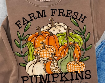 Farm Fresh Pumpkins PNG – Cozy Country Fall on the Farm Digital Download