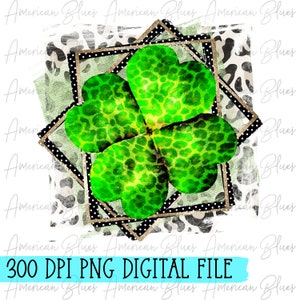 Trevo Brilhante/Dia de São Patrício/Trevo/Trevo/PNG/Sublimação/Gráfico/Digital/Download