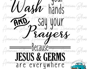 Jesus and Germs Sign Svg - Etsy