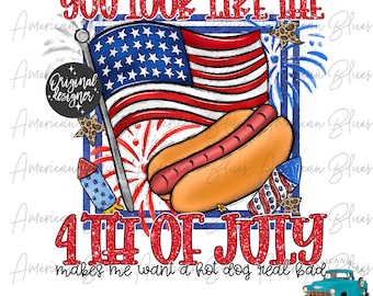 4 juli, hotdog echt slecht, patriottische png, vuurwerk, Independence Day, PNG, sublimatie, digitale download
