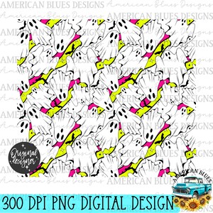 bright ghostie tumbler wrap,  png sublimation design download, Halloween png, spooky vibes png, designs download