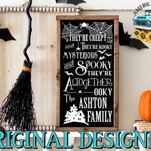 Ooky Spooky Kooky/PNG/SVG Halloween, nom de famille d'octobre Spooky Mysterious