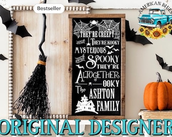 Ooky Spooky Kooky/ PNG / SVG Halloween, sobrenome de outubro Spooky Mysterious
