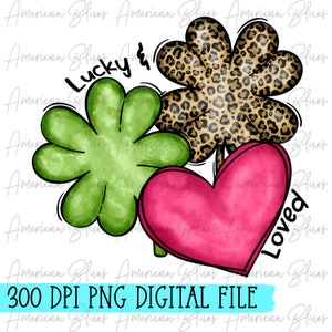 Lucky & Loved/PNG/Sublimação/Gráfico/Digital/Download/Dia de São Patrício/Dia de São Patrício/sorte