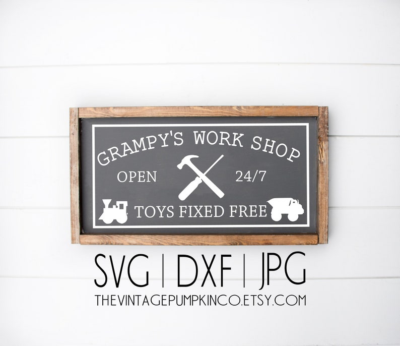 Download Grampy's Workshop PNG SVG Papa Grandpa Toys workshop | Etsy