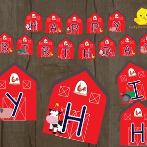 Farmyard Banner, Farm Birthday Banner, Cow Party, Printables, Barnyard ...