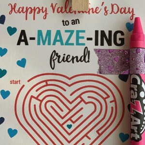 PRINTABLE Valentines for Kids | Maze Valentines | Boy Valentine cards | Girl Valentines | You are Amazing Valentine classroom cards, DIGITAL