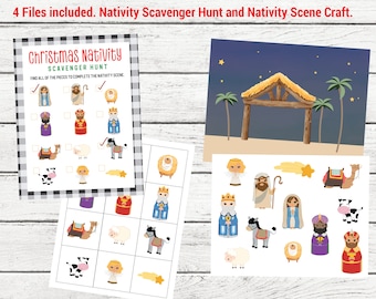 Nativity Scavenger Hunt: Christmas Kids Activity (Digital File)