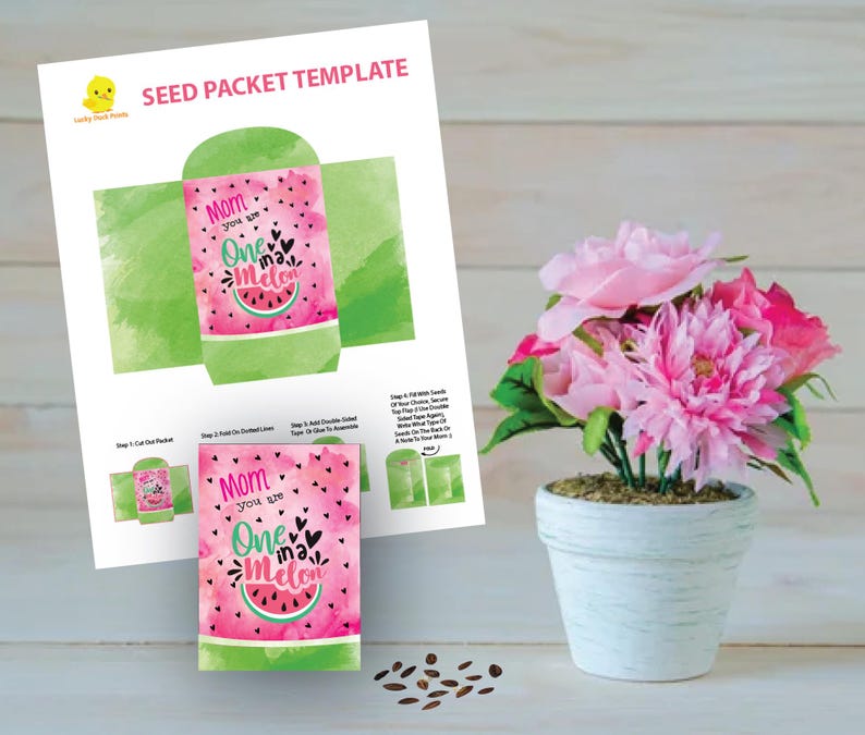 Mother's Day Flower Seed Packet Template: Printable Gift (digital File ...