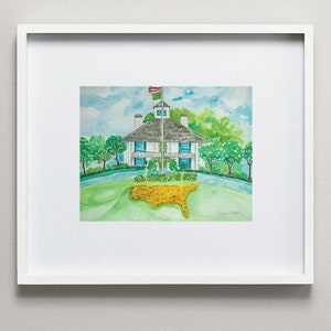 Augusta National Watercolor Golf Art Print | Georgia Masters Watercolor Drawing | DIGITAL Download