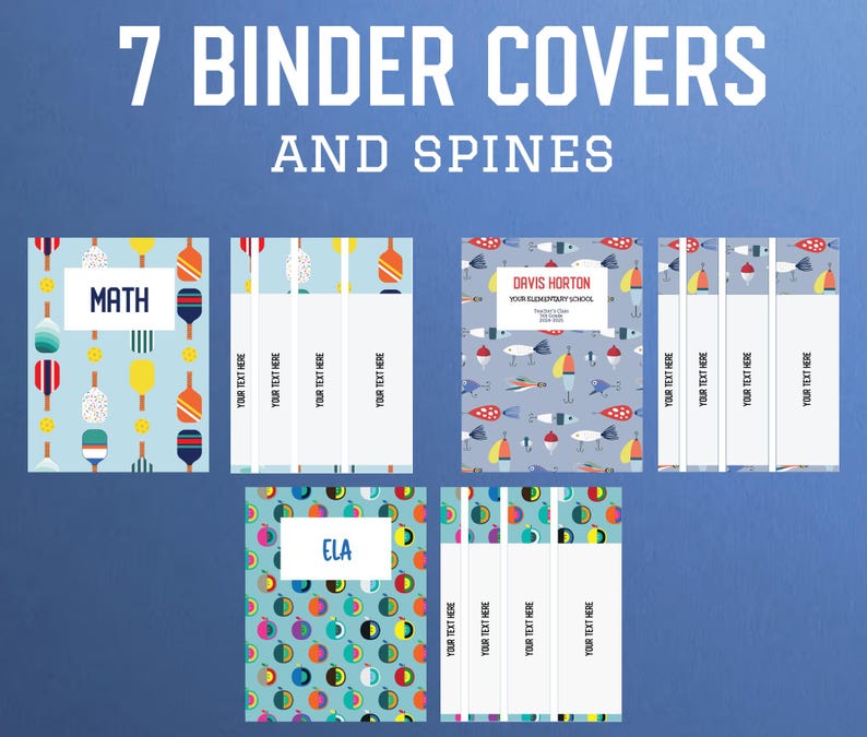 Editable School Binder Covers: Printable Subject Planner (digital File ...