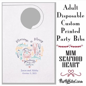 Full Color Marriage is Messy Seafood Dinner Party Bibs - Adult Bibs for your Wedding Events-crawfish, shrimp, low country boils-min 5 bibs