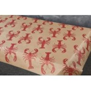 Rotoli di aragosta! Rotolo di carta Kraft marrone per banchetti, tovaglia con motivo aragosta rossa, larghezza circa 38/40" x lunghezza 100 piedi o 300 piedi