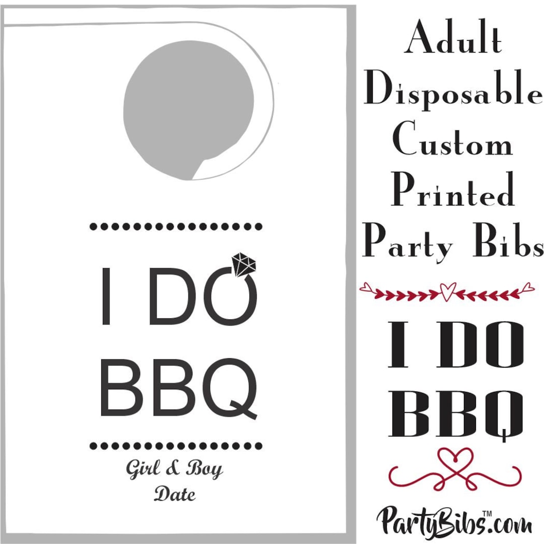 I DO BBQ Bibs Adult Disposable Party Bibs for Your Barbequesbackyard
