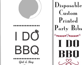 Baberos desechables para barbacoa I DO BBQ Bibs para fiestas de adultos para sus barbacoas (en el patio, bodas, parrilladas) - envío rápido y gratuito - mínimo 5 baberos