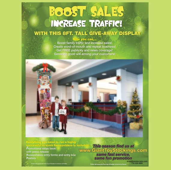 Giant 8' Toy Filled Christmas Stocking 