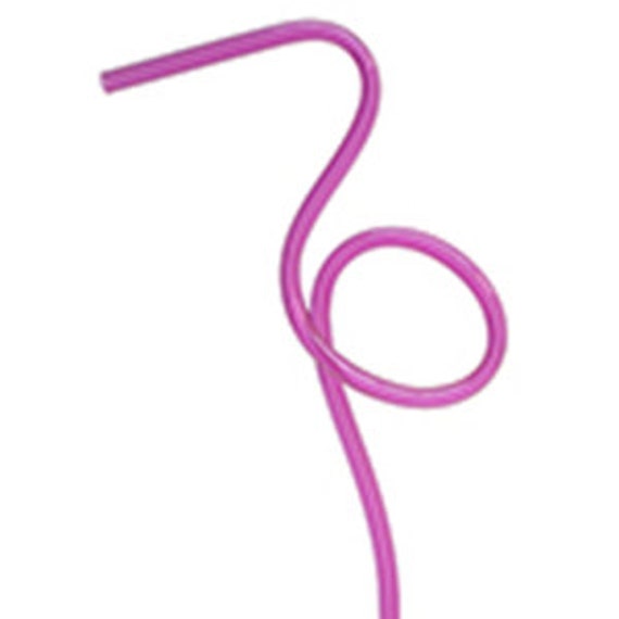 Flamingo Straws - pack of 10, tropical drink, pink, twisted drink  accessory, plastic novelty crazy straws