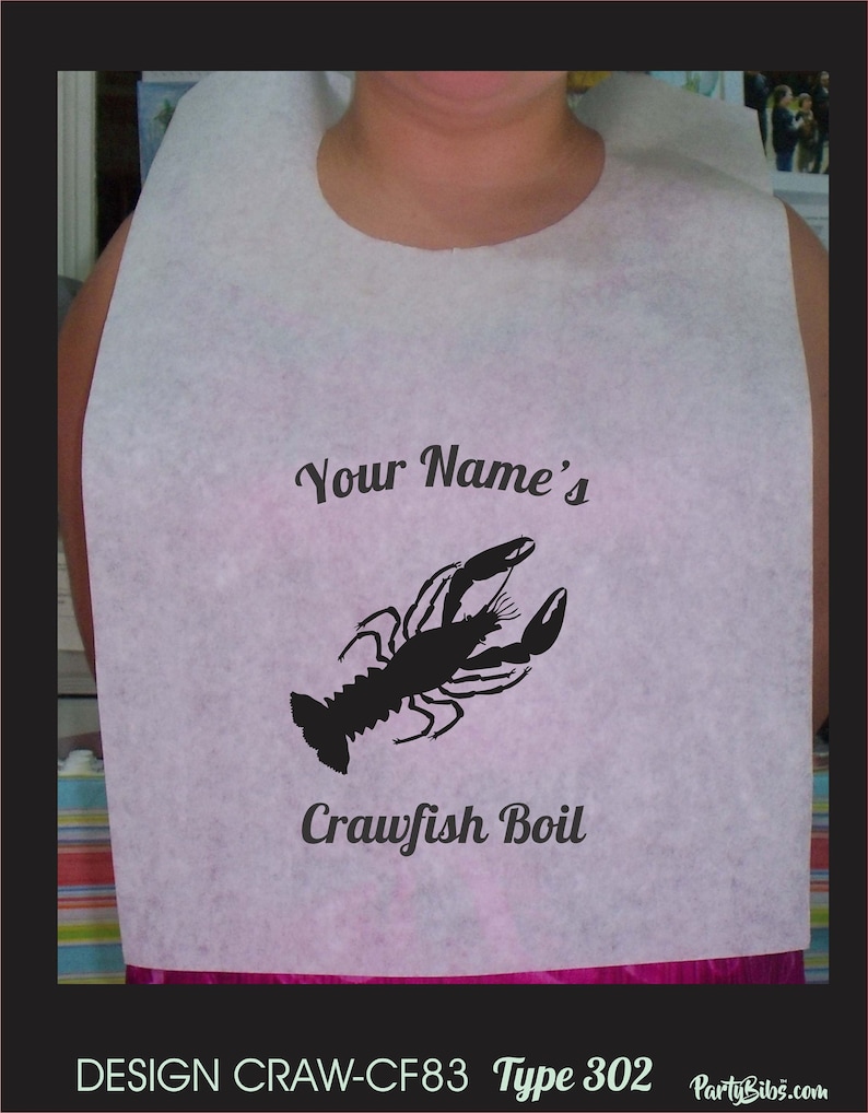 Crawfish Bibs Adult Disposable Custom Printed Party Bibs - Etsy