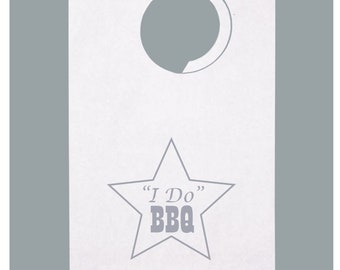 Baberos para fiestas STOCK - Diseño de estrella I DO BBQ, idobbq, ¡protege a tus invitados a la barbacoa! ¡A la parrilla! Baberos desechables de papel liso con reverso de polietileno para adultos - mínimo 10 baberos