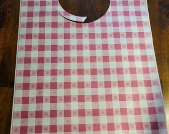 Teal Gingham Check Stock Design Party Bibs-Adult Bibs for your Wedding & Events-min 10 bibs